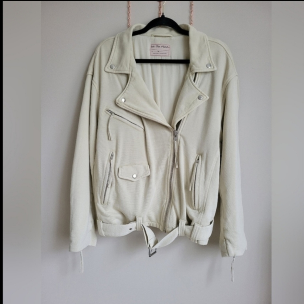 Free People Rebel Rebel cotton motto jacket Size M - Picture 10 of 10